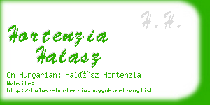 hortenzia halasz business card